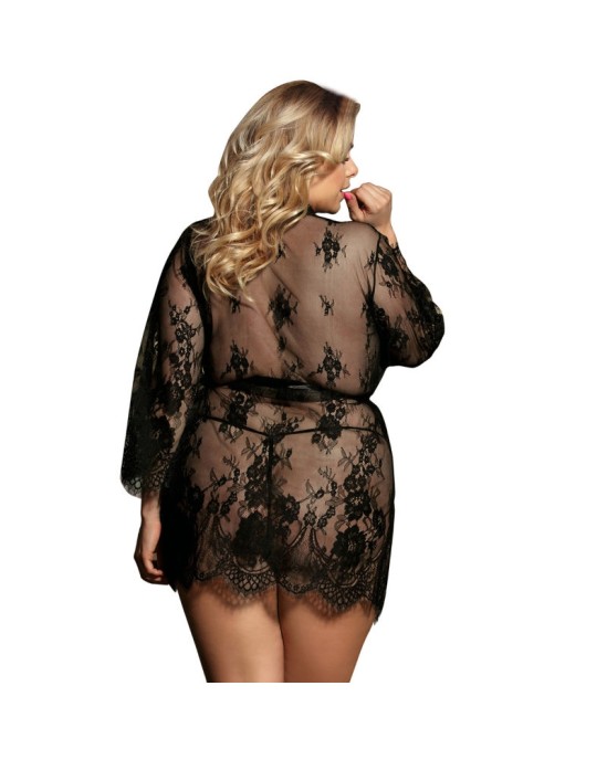 Subblime Queen Plus Size SUBBLIME - QUEEN PLUS LACE PEIGNOIR IZPLAUMAS PIEKĀRŅAS