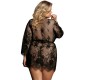 Subblime Queen Plus Size SUBBLIME - QUEEN PLUS LACE PEIGNOIR FLARED SLEEVES