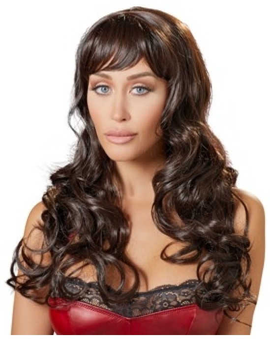 Cottelli Accessoires Long Dark Brown Wig