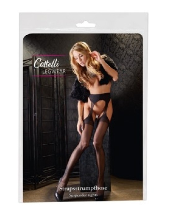 Cottelli Legwear Секс-колготки черные S/M