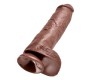 King Cock KC 11" Cock with Balls Brown