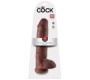 King Cock KC 11" Cock with Balls Brown