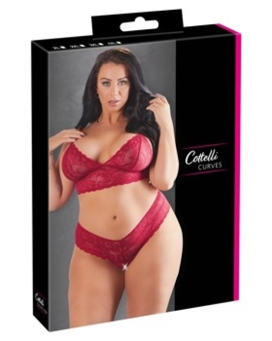 Cottelli Curves Бюстгальтер и красные трусы XL