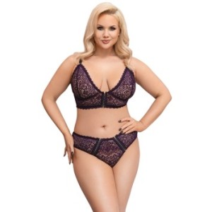 Cottelli Curves Bra Set purple 4XL