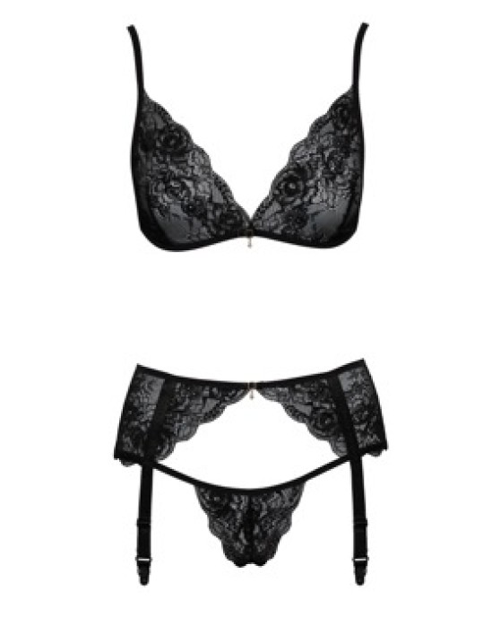 Kissable Susp Set black S/M