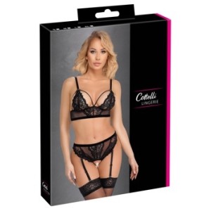 Cottelli Lingerie Krūšturis un stringi, melni S