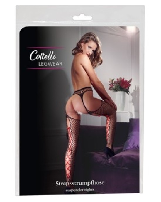 Cottelli Legwear Suspender Tights S/M