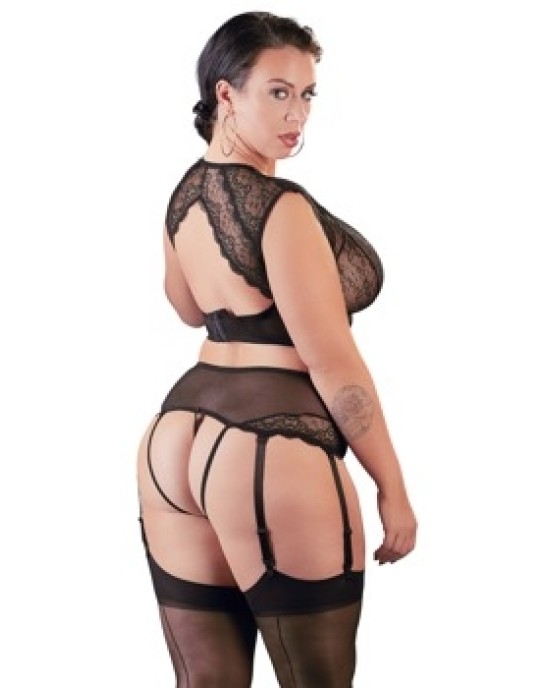 Cottelli Curves Lace Set black L