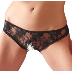 Cottelli Lingerie Crotchles Briefs black XL