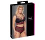 Cottelli Curves Bra and Briefs black/red XL