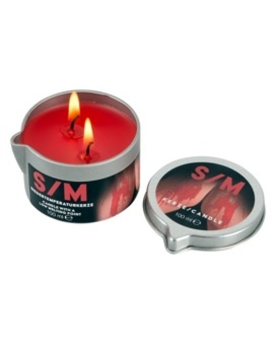 S/M Candle in a Tin red 100 g