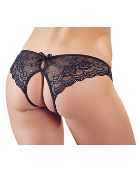 Cottelli Lingerie Crotchless Lace Briefs XL