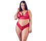 Cottelli Curves Bra and Red Briefs 4XL