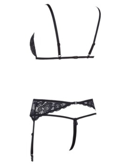 Cottelli Lingerie Lace Suspender Set S