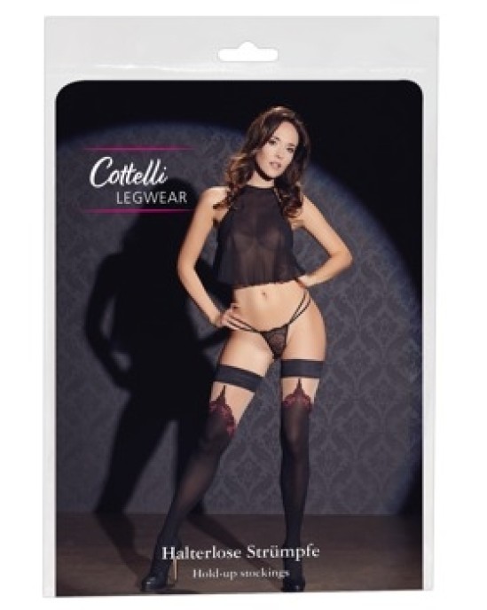 Cottelli Legwear Pieturamās zeķes līdz augšstilbiem 2