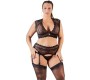 Cottelli Curves Lace Set black 3XL