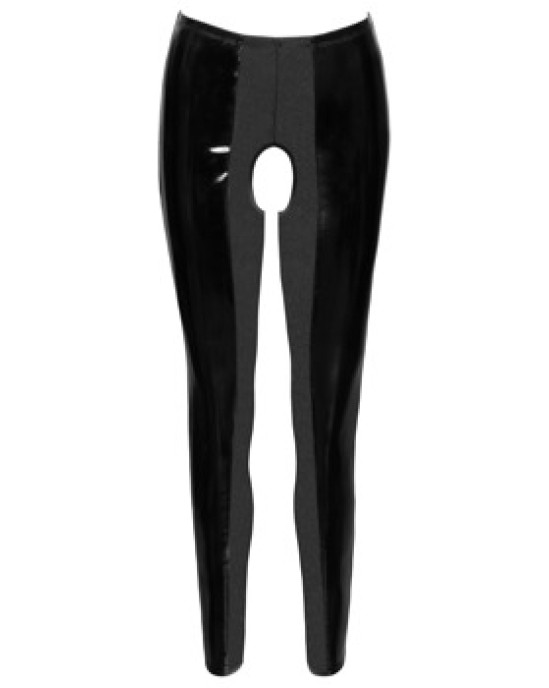 Black Level Crotchless Vinyl Leggings S