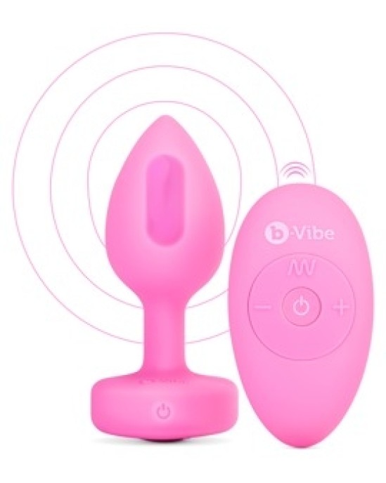 B-Vibe Vibrējošs sirds spraudnis S/M rozā krāsā