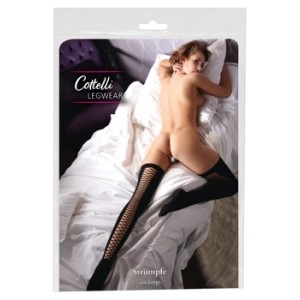 Cottelli Legwear Tīkla zeķes līdz augšstilbiem S/M