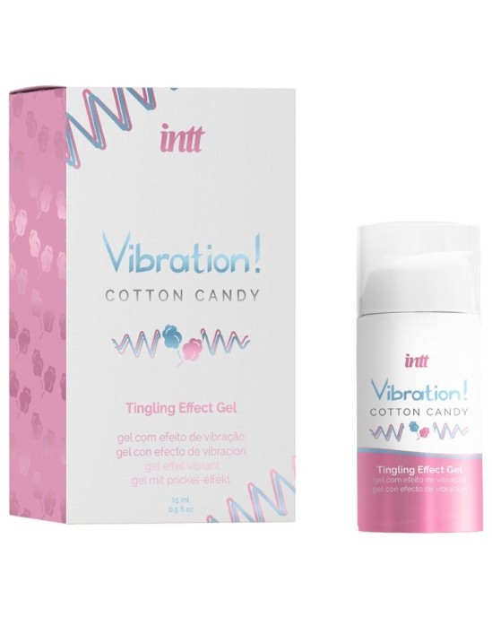 Intt Unisex Arousal Gel INTT - POWERFUL INTIMATE STIMULANT COTTON CANDY LIQUID VIBRATOR GEL 15 ML