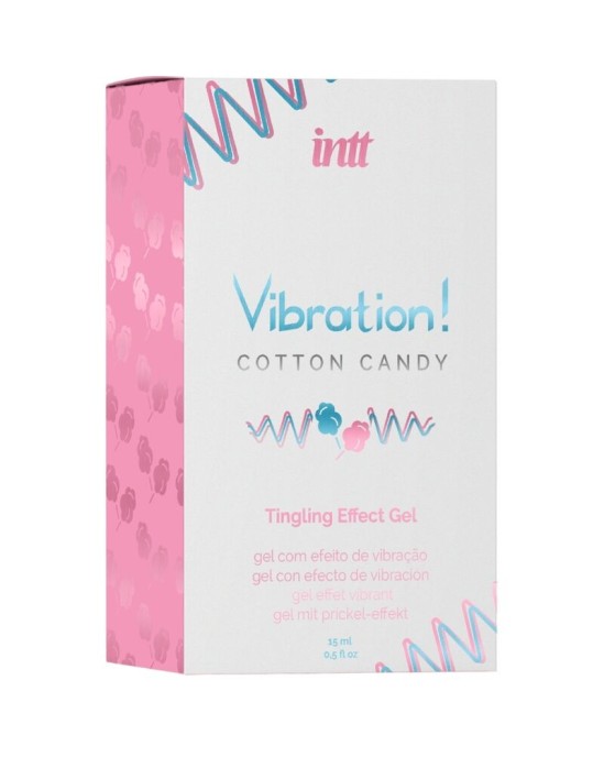 Intt Unisex Arousal Gel INTT - POWERFUL INTIMATE STIMULANT COTTON CANDY LIQUID VIBRATOR GEL 15 ML