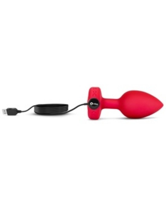 B-Vibe Vibrating Heart Plug M/L Red