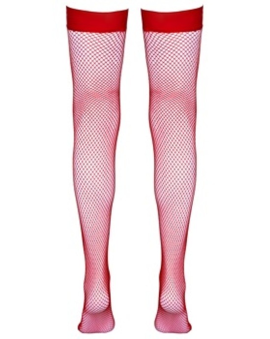 Cottelli Legwear Sarkanas pieturas zeķes S