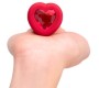 B-Vibe Vibrating Heart Plug M/L Red