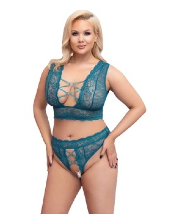 Cottelli Curves Bra Set teal XL