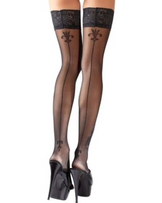 Cottelli Legwear Hold-up Stockings with seam 2