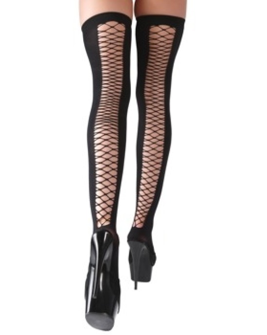 Cottelli Legwear Tīkla zeķes līdz augšstilbiem M/L