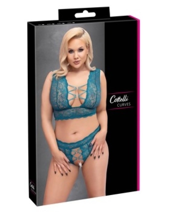 Cottelli Curves Bra Set teal XL