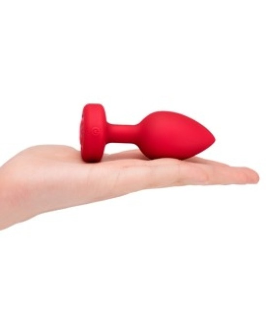 B-Vibe Vibrating Heart Plug M/L Red