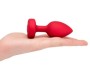 B-Vibe Vibrating Heart Plug M/L Red