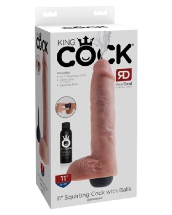 King Cock KC 11-дюймовый сквиртующий член с балом