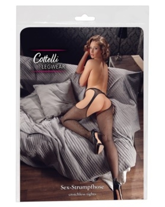 Cottelli Legwear Секс-колготки черные S/M