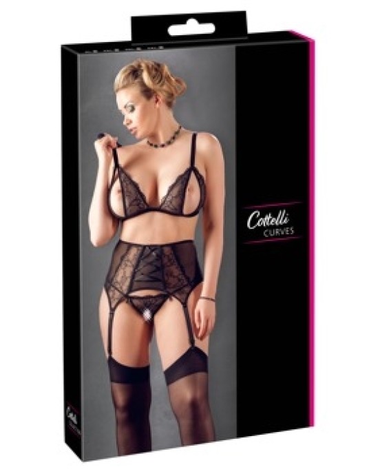 Cottelli Curves Bra Suspender Set XL