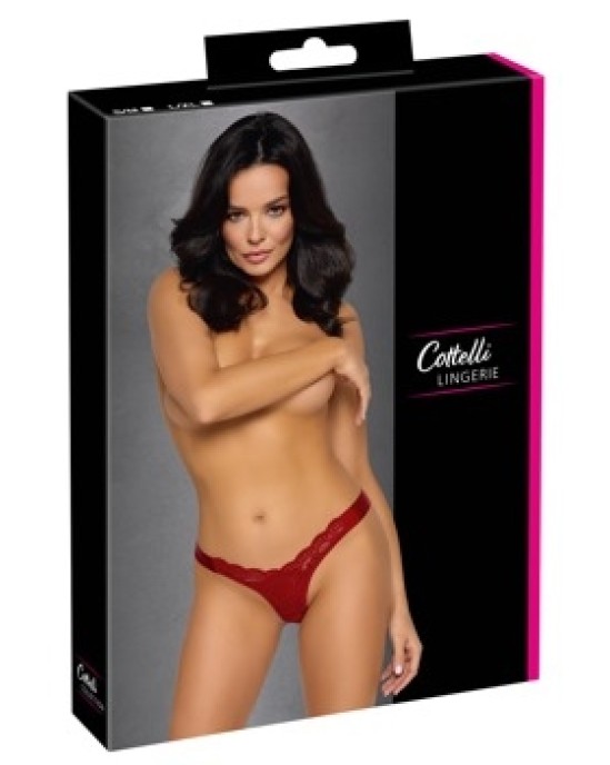 Cottelli Lingerie String bow S/M