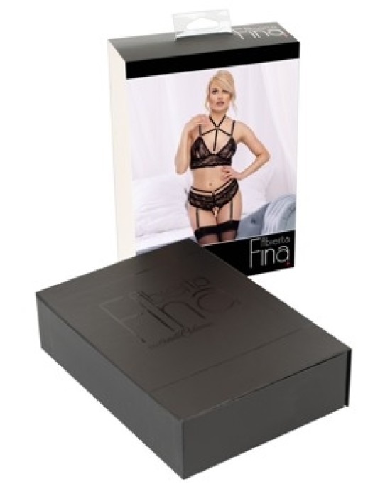 Abierta Fina Bra Set black S