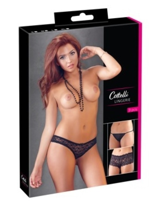 Cottelli Lingerie Briefs Set Black M