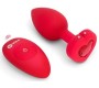 B-Vibe Vibrating Heart Plug M/L Red