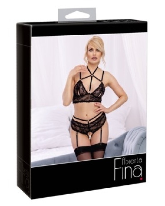 Abierta Fina Bra Set black S