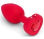 B-Vibe Vibrating Heart Plug M/L Red