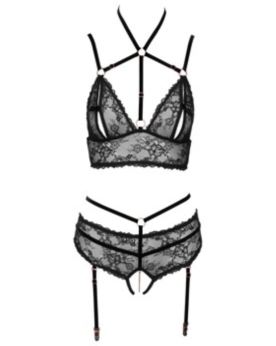 Abierta Fina Bra Set black S