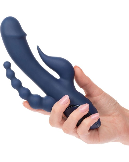 California Exotics VIBRATORS TRĪSkāršais ORGASM ZILS