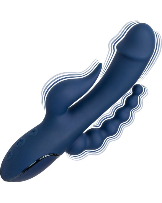 California Exotics VIBRATORS TRĪSkāršais ORGASM ZILS