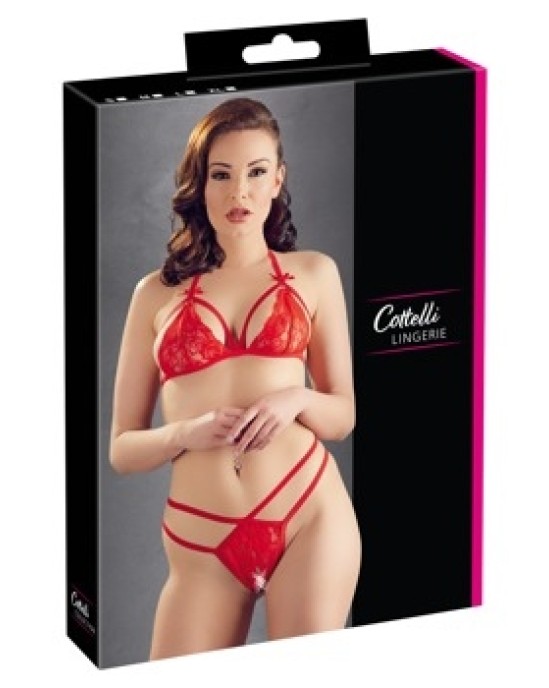 Cottelli Lingerie Mežģīņu komplekts sarkans S