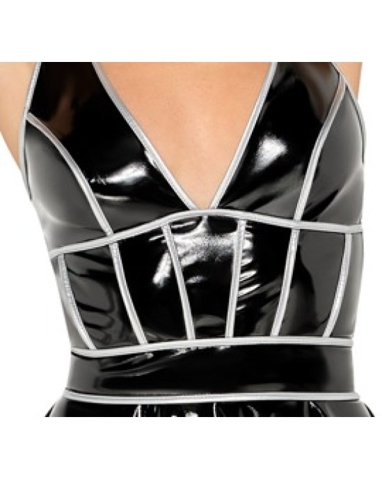 Black Level Vinyl dress w. silver S