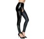 Black Level Crotchless Vinyl Leggings L