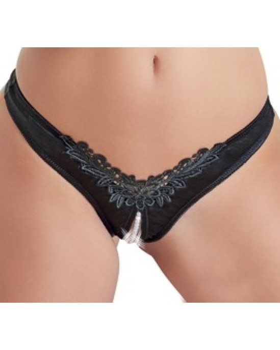 Cottelli Lingerie G-String Pearls black S